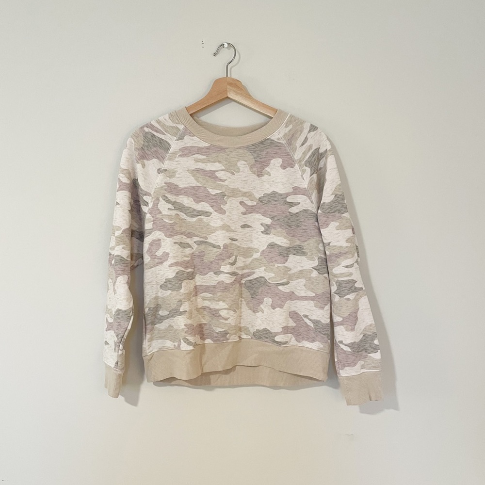Old Navy Muted Cream Camo Sweatshirt NWOT - Picture 1 of 5